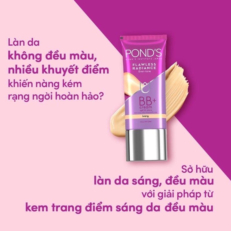 Kem Dưỡng Trắng Tạo Nền BB Cream Pond's Flawless Radiance SPF30 sáng da đều màu 25g