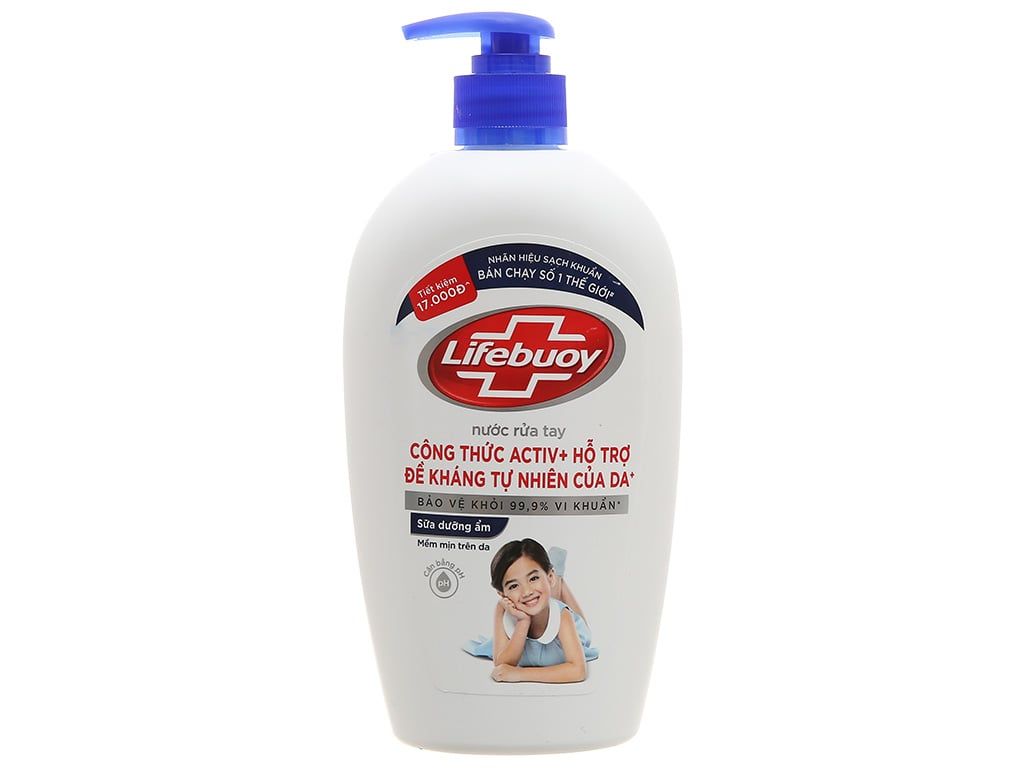 LIFEBUOY Nước Rửa Tay Sữa Dưỡng Ẩm