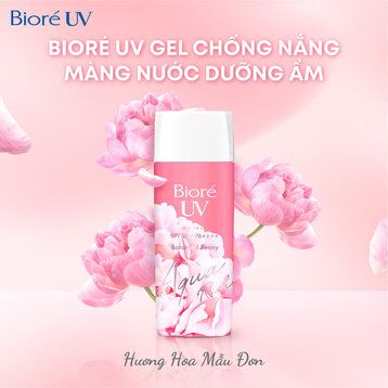 Gel Chống Nắng Bioré Màng Nước Dưỡng Ẩm Hương Hoa Mẫu Đơn 90ml - UV Aqua Rich Watery Gel SPF50+/PA++++