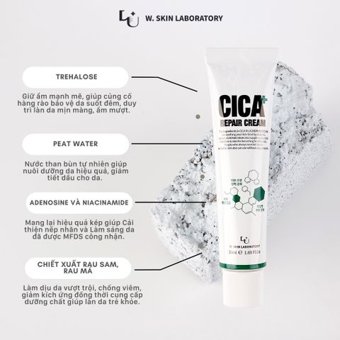 Kem dưỡng giúp tái tạo và phục hồi da chuyên sâu CICA PLUS REPAIR CREAM (50ml) làm dịu da, giảm mẩn đỏ, tăng cường hàng rào bảo vệ da