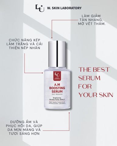 Huyết thanh tăng cường giảm nám, sạm A.M (Anti-Melasma) Boosting Serum (30ml) da tươi trẻ, trắng sáng chuẩn Hàn