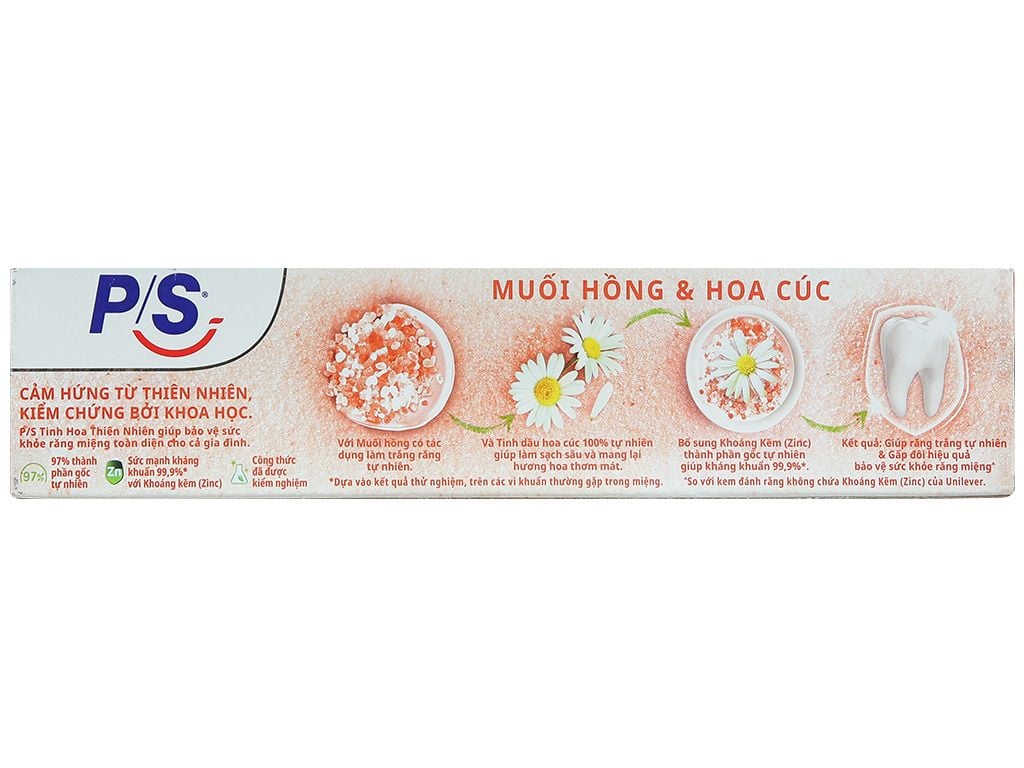 P/S Kem đánh răng Muối Hồng & Hoa Cúc 180g