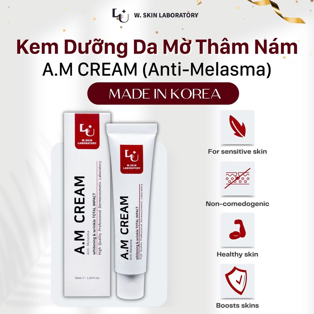 Kem trị nám hiệu quả sau 4 tuần - A.M (Anti-Melasma) CREAM (50ml)