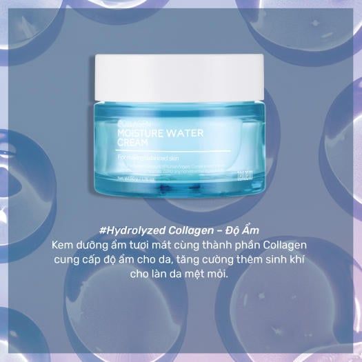 Kem Dưỡng Ẩm, Sáng Da, Chống Lão Hóa Cấp Nước Collagen Tenzero Collagen Moisture Water Cream 50g