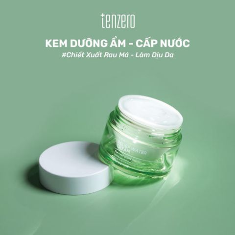 Kem Dưỡng Ẩm Làm Dịu Da, Phục Hồi Da Chiết Xuất Rau Má Tenzero Cica Relief Water Cream 50g