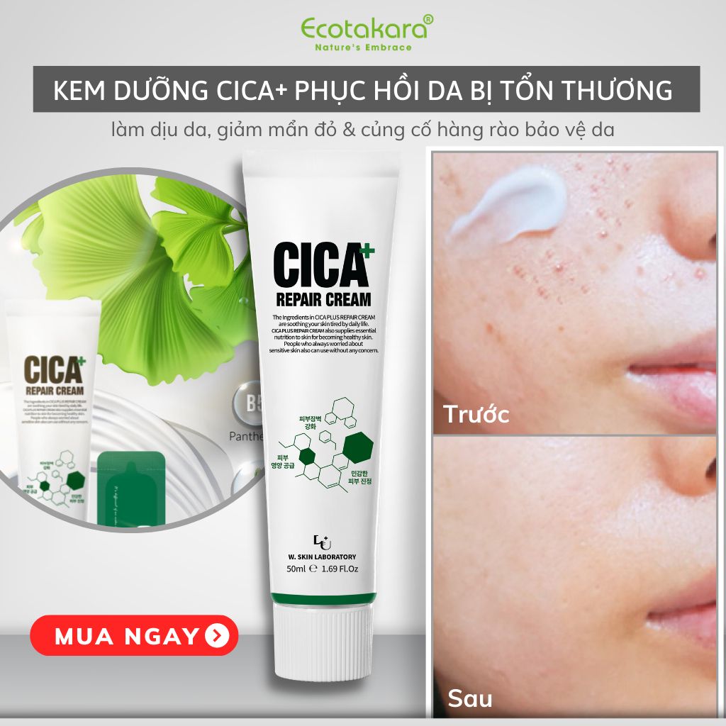 Kem dưỡng phục hồi da bị hư tổn và mệt mỏi - CICA PLUS REPAIR CREAM (50ml)