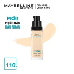 Kem Nền Maybelline Mịn Nhẹ Kiềm Dầu Chống Nắng Fit Me Matte Poreless Foundation SPF22 #110 Porcelain - Tông trắng (30ml)