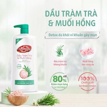 LIFEBUOY Sữa Tắm Tràm Trà Muối Hồng