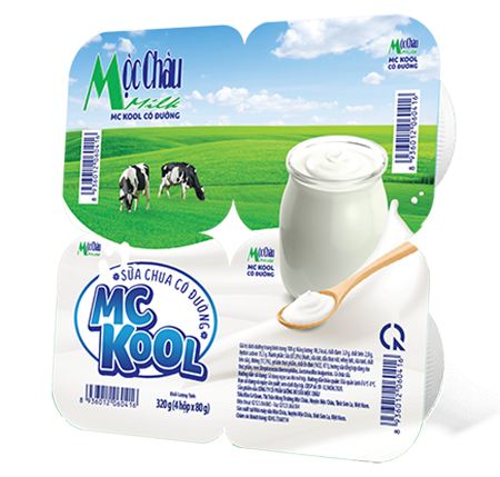 Mộc Châu Kool sữa chua có đường 80g