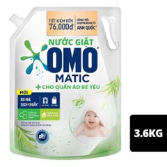 OMO Nước giặt máy giặt cho quần áo bé yêu túi