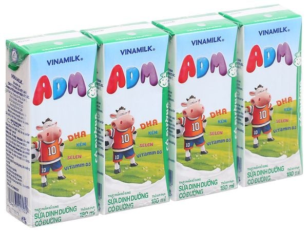 Sữa Dinh Dưỡng Tiệt Trùng đường ADM 180ml