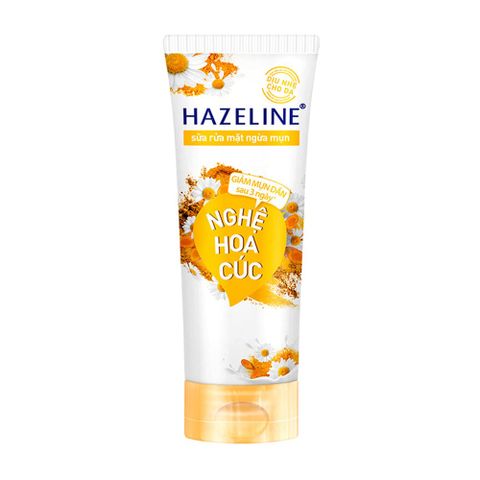 Sữa Rửa Mặt Hazeline Giảm Mụn Chiết Xuất Nghệ Hoa Cúc 100g