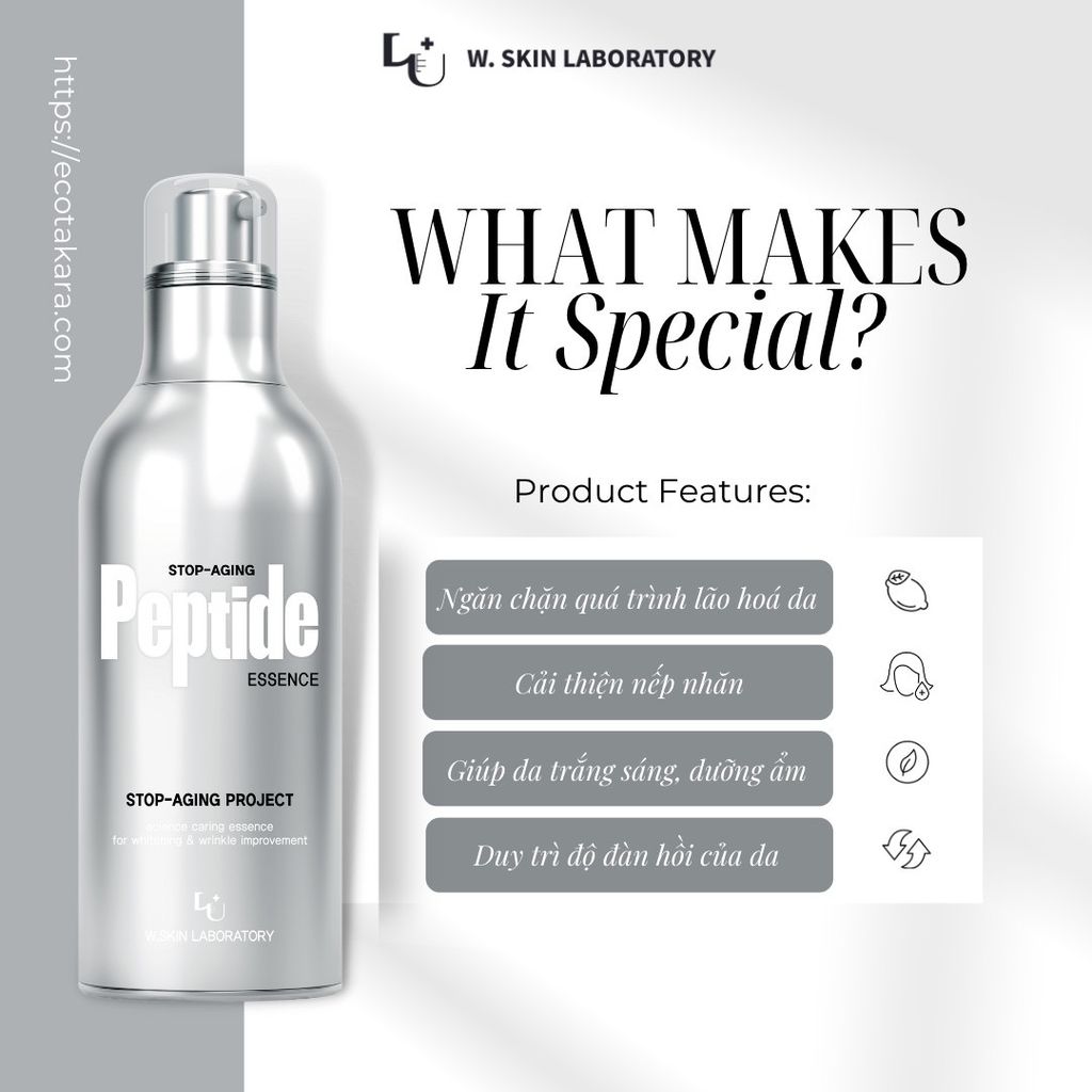{HÀNG CHÍNH HÃNG} Tinh chất Peptide siêu thẩm thấu giúp tạo bọt oxy làm mờ nếp nhăn hiệu quả - trẻ hóa căng bóng da tức thì - STOP-AGING PEPTIDE ESSENCE (100ml) {Có tem phụ nhập khẩu chính ngạch}