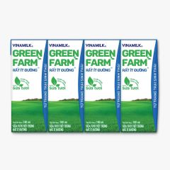 Sữa Tươi Tiệt Trùng Rất Ít Đường Vinamilk Green Farm 180ml