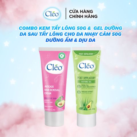 Combo Kem tẩy lông da nhạy cảm 50g và Gel dưỡng sau tẩy lông 50g
