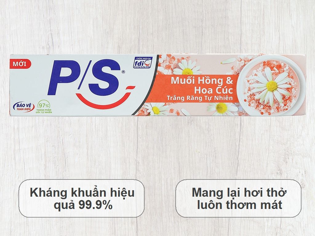 P/S Kem đánh răng Muối Hồng & Hoa Cúc 180g