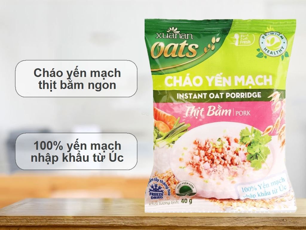 Xuân An Cháo Yến Mạch THỊT BẰM 40g dạng gói