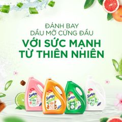 Nước rửa chén SUNLIGHT Mềm Dịu Hương Bưởi Tây & Hoa Anh Đào 3.6KG