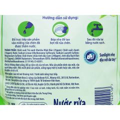 SUNLIGHT Nước rửa chén Trà Xanh 3.4kg khử 5 mùi tanh