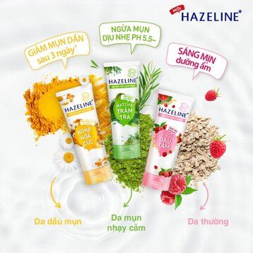 Sữa Rửa Mặt Hazeline Ngừa Mụn Dịu Nhẹ Matcha Tràm Trà 100g