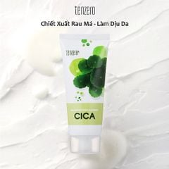 Sữa rửa mặt tạo bọt Rau má Lành tính, Sạch mụn Tenzero Balancing Foam Cleanser Cica 100ml