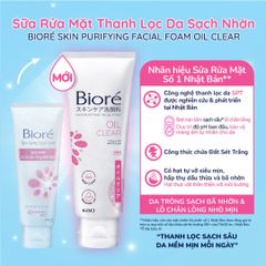 Sữa Rửa Mặt Bioré Thanh Lọc Da - Sạch Nhờn 100g