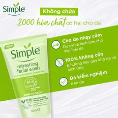 SIMPLE Sữa rửa mặt sạch thoáng không chứa xà phòng 150ml