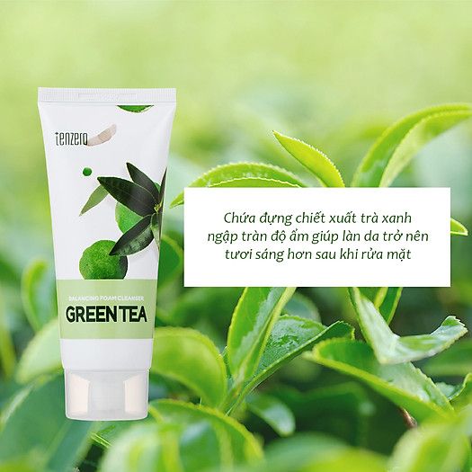 Sữa rửa mặt tạo bọt Tràm Trà Lành tính, Sạch mụn Tenzero Balancing Foam Cleanser Green Tree 100ml