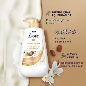 DOVE Sữa Tắm Phục Hồi Da Khô (Nâu) 500G