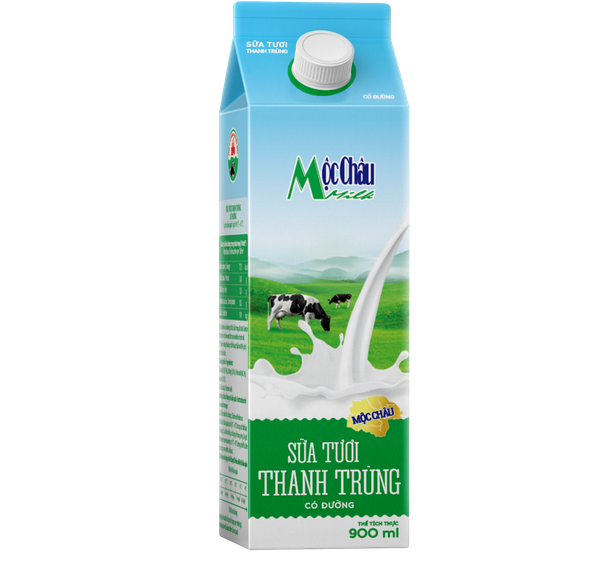Sữa Tươi Tiệt Trùng có đường Mộc Châu Milk 1 lít