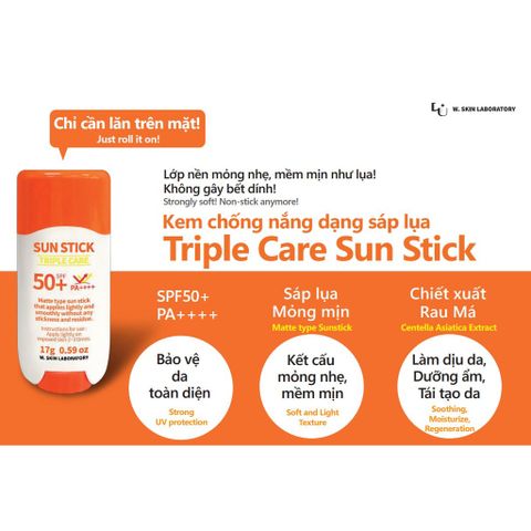 Kem chống nắng ngăn chặn nám, tàn nhang dạng sáp trơn mượt màTRIPLE CARE SUN STICK (17g)