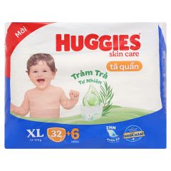 Tã quần Huggies Skin Care cỡ XL (32M + 6 M Tã quần XL)