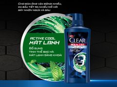 CLEAR dầu gội nam 3in1 mát lạnh 630g