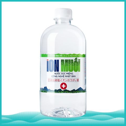 Nước súc miệng Ion Muối Fujiwa (hương bạc hà) chai 680ml
