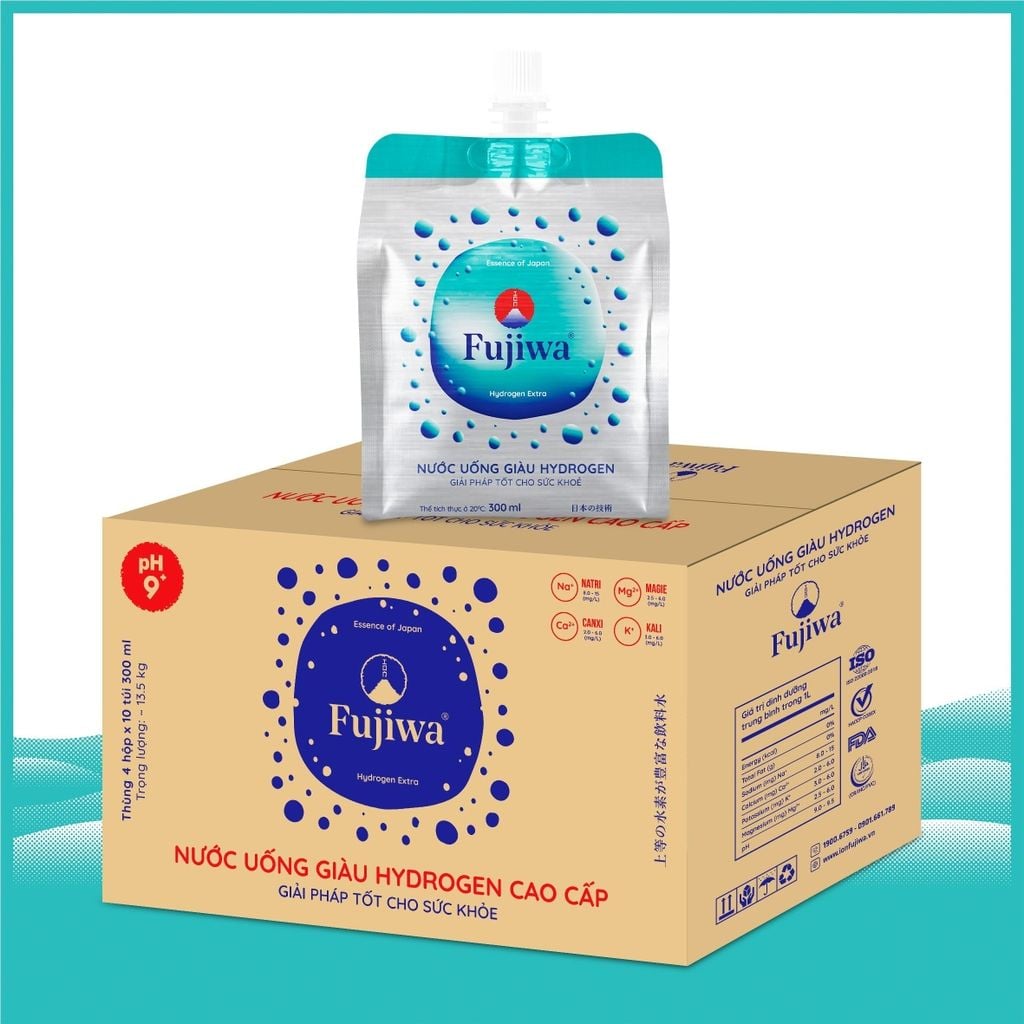 Nước Uống Giàu Hydrogen Cao Cấp Fujiwa Dạng Túi Bạc
