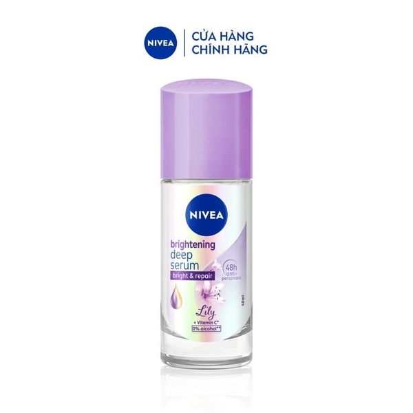 Lăn Ngăn Mùi NIVEA Serum Trắng Mịn Hương Hoa Lily (40 ml) - 85310