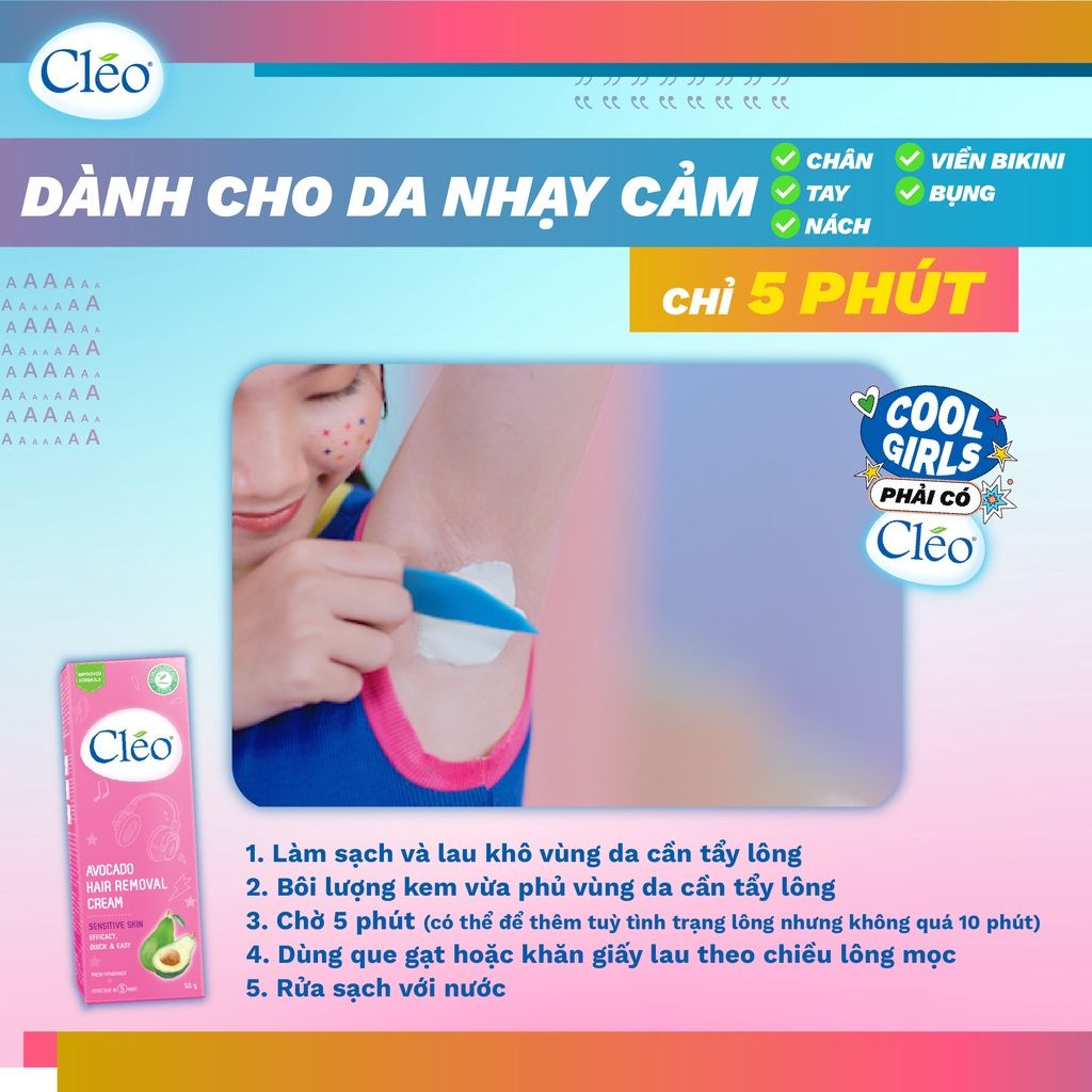 Combo Kem tẩy lông da nhạy cảm 50g và Gel dưỡng sau tẩy lông 50g