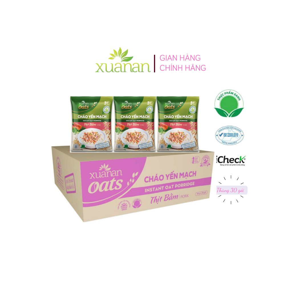 Xuân An Cháo Yến Mạch THỊT BẰM 40g dạng gói