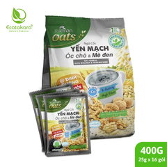 Ngũ Cốc yến mạch ÓC CHÓ & MÈ ĐEN dạng túi 400gr