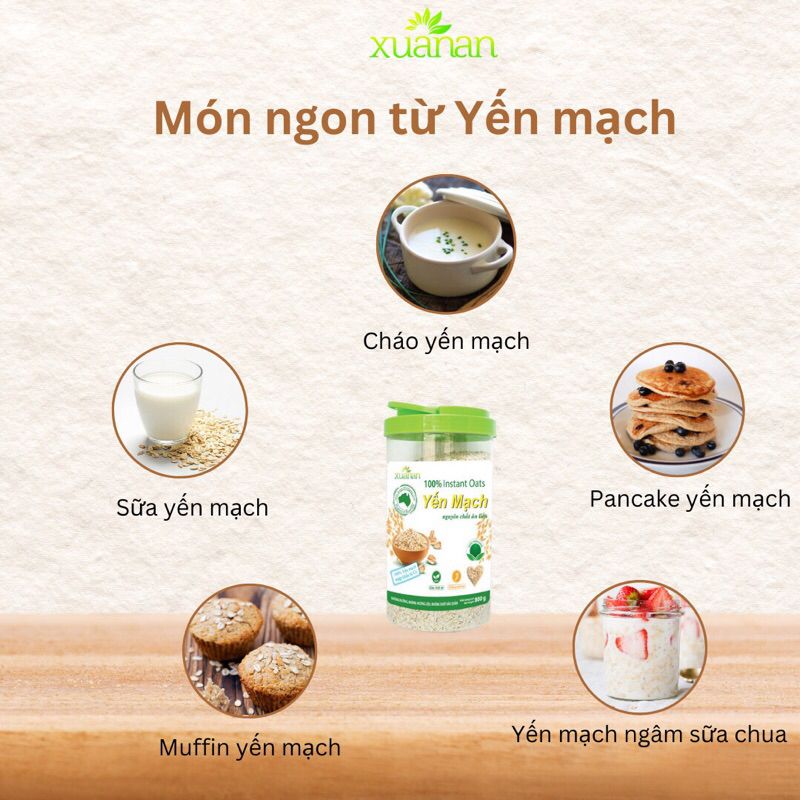Yến mạch nguyên chất ăn liền dạng hũ 400gr