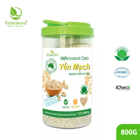 Yến Mạch Xuân An nguyên chất ăn liền 800gr dạng hũ