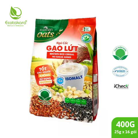 Ngũ Cốc GẠO LỨT KHÔNG ĐƯỜNG dạng túi 400gr