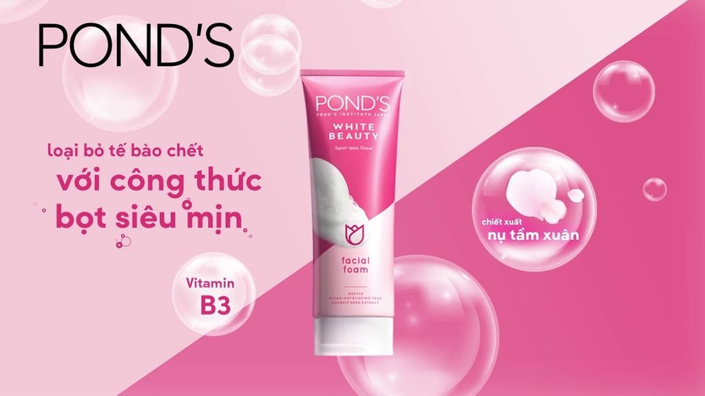 POND'S Sữa Rửa Mặt Sáng Mịn Rạng Rỡ