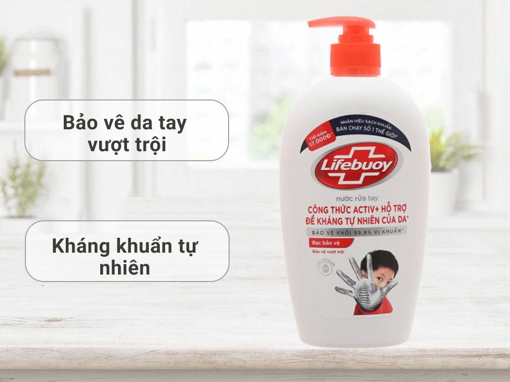 LIFEBUOY Nước Rửa Tay Bạc Bảo Vệ 450G