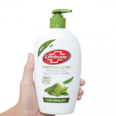 LIFEBUOY Nước Rửa Tay Matcha & Nha Đam 450g