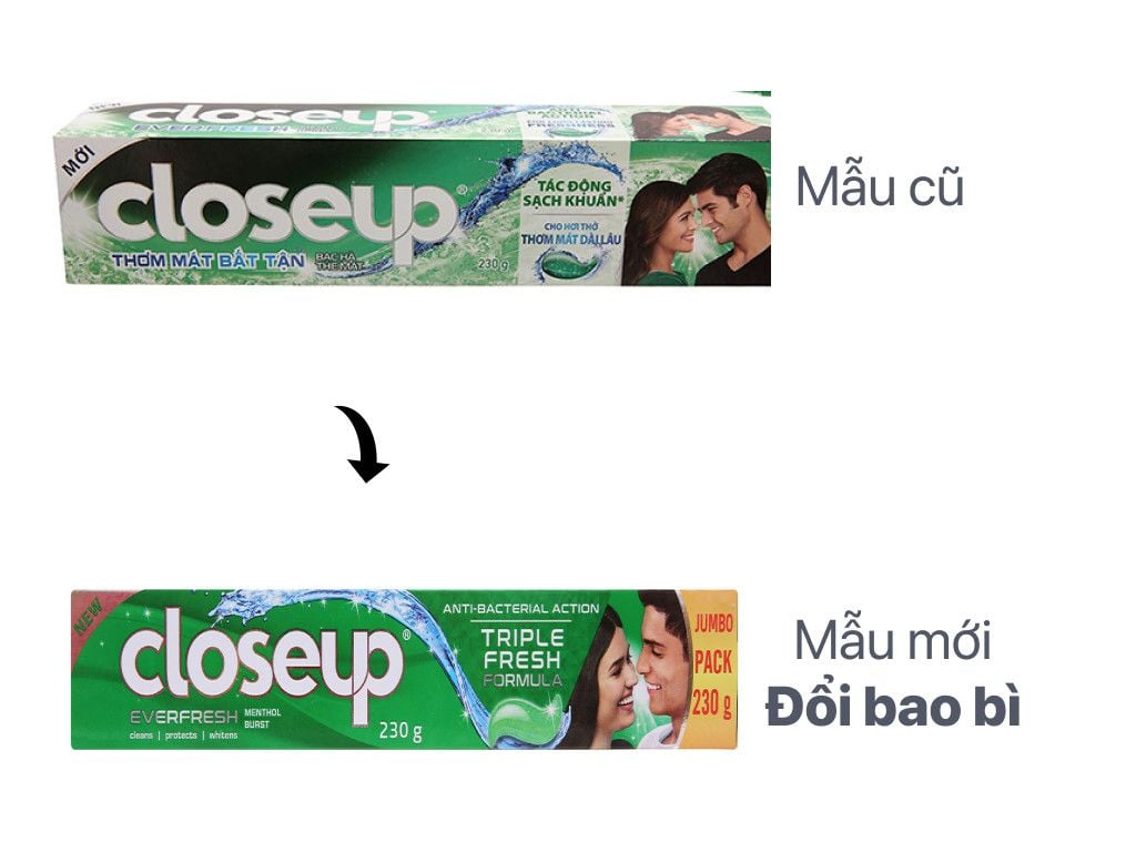 CLOSEUP Kem đánh răng thơm mát bạc hà 180g