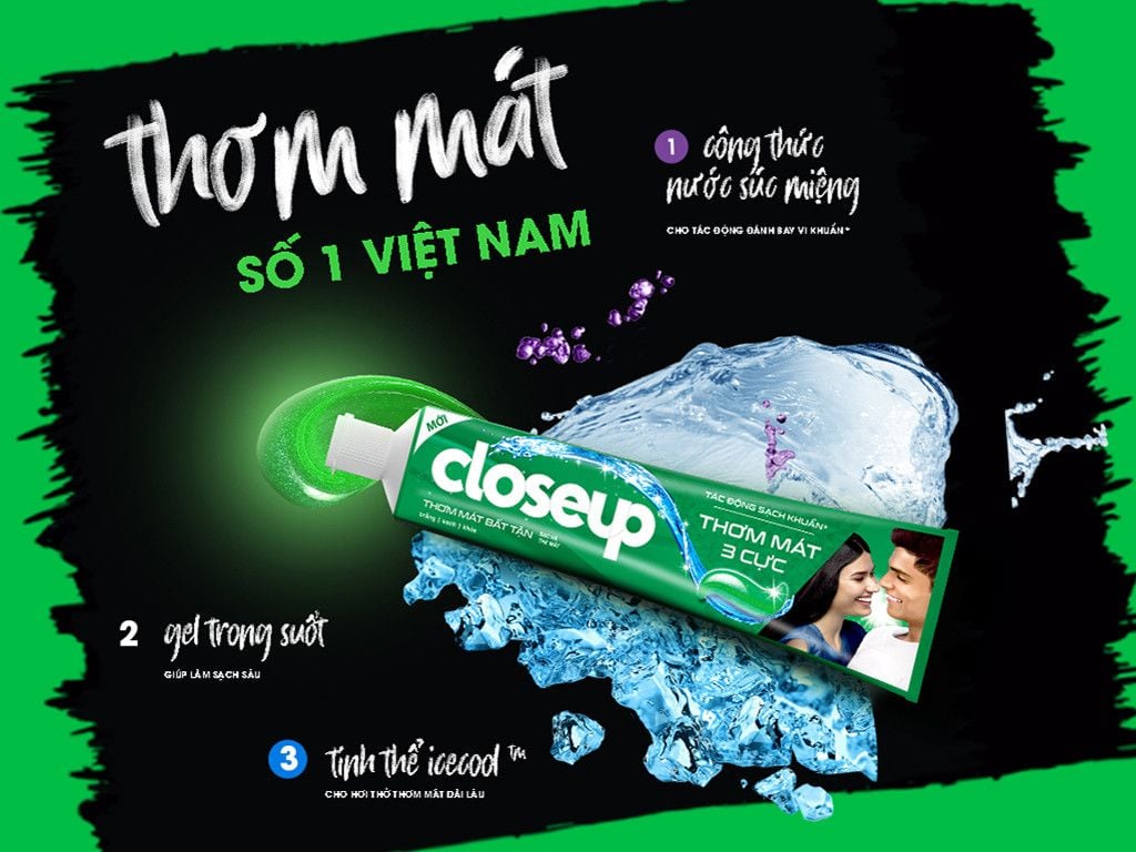 CLOSEUP Kem đánh răng thơm mát bạc hà 180g