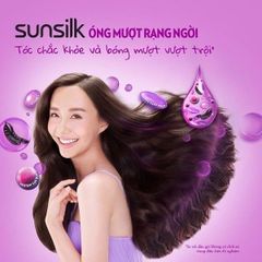 SUNSILK dầu xả đen óng mượt rạng ngời (6gx10)