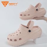  [Tặng 10 Sticker] Dép Sục Nữ Đế Cao 7CM NESTY Kiểu Dáng Basic Sục Đế Cao Mềm Chống Trượt NE09 Cao Su 
