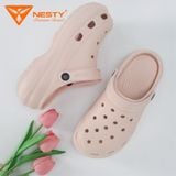  [Tặng 10 Sticker] Dép Sục Nữ Đế Cao 7CM NESTY Kiểu Dáng Basic Sục Đế Cao Mềm Chống Trượt NE09 Cao Su 